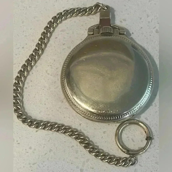 AntiqueVintage OpenFace Hamilton Railroad Approved Double Sunk Dial PocketWatch. - Picture 4 of 5